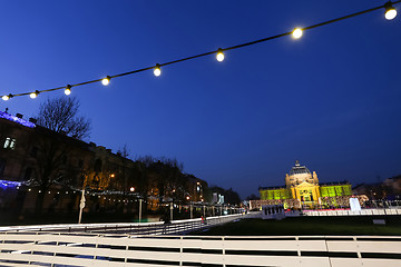 Image showing Skating rink at night