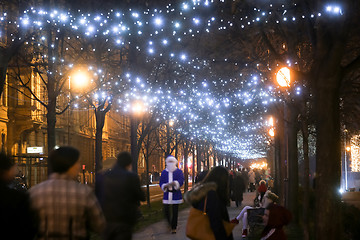 Image showing Illuminated trees in Zrinjevac