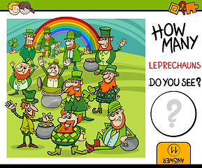 Image showing counting task with leprechauns