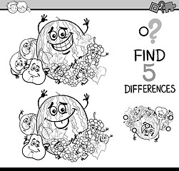 Image showing game of differences coloring book