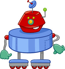 Image showing funny robot cartoon character