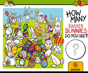 Image showing counting task with easter bunny