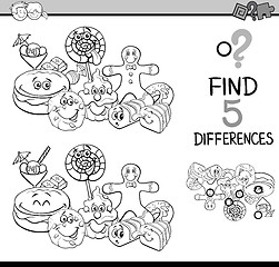 Image showing differences game coloring book