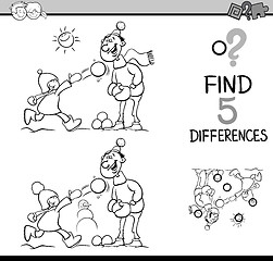 Image showing task of differences coloring book