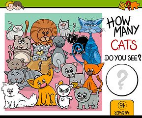 Image showing counting cats task for children