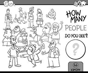 Image showing count people task coloring book