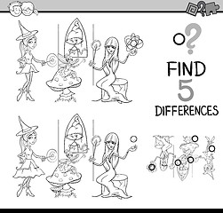 Image showing differences test coloring book