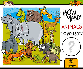 Image showing counting animals educational task