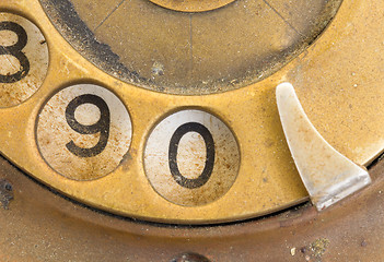 Image showing Close up of Vintage phone dial - 0