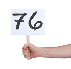 Image showing Sign with a number, 76