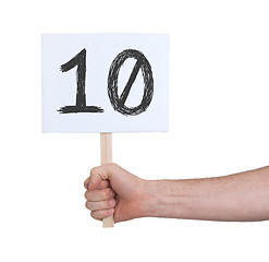 Image showing Sign with a number, 10
