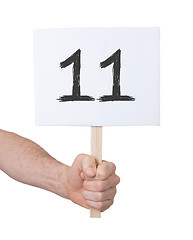 Image showing Sign with a number, 11