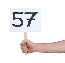 Image showing Sign with a number, 57