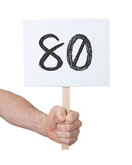 Image showing Sign with a number, 80