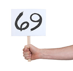 Image showing Sign with a number, 69