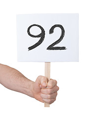 Image showing Sign with a number, 92