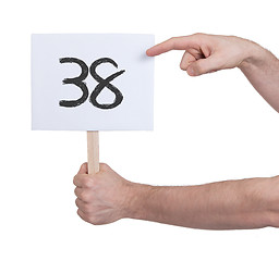 Image showing Sign with a number, 38