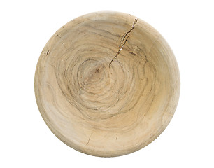 Image showing Wooden bowl isolated