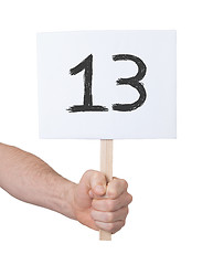 Image showing Sign with a number, 13