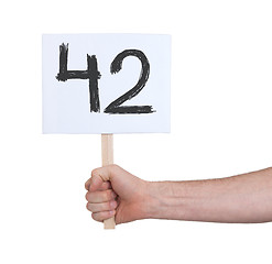 Image showing Sign with a number, 42