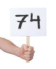 Image showing Sign with a number, 74