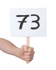 Image showing Sign with a number, 73