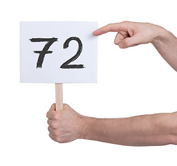 Image showing Sign with a number, 72