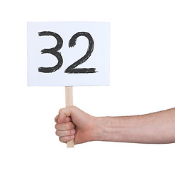 Image showing Sign with a number, 32