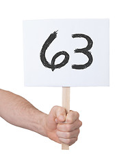 Image showing Sign with a number, 63