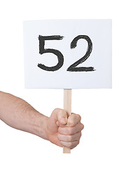 Image showing Sign with a number, 52