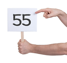 Image showing Sign with a number, 55