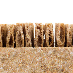 Image showing Stack of crackers (breakfast) isolated