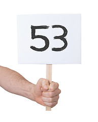 Image showing Sign with a number, 53