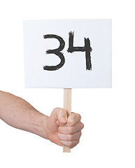 Image showing Sign with a number, 34