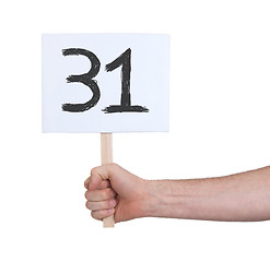 Image showing Sign with a number, 31