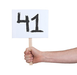 Image showing Sign with a number, 41