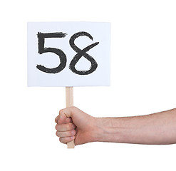 Image showing Sign with a number, 58