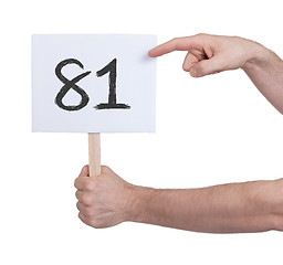 Image showing Sign with a number, 81