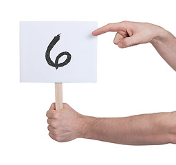 Image showing Sign with a number, 6