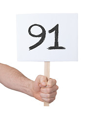 Image showing Sign with a number, 91