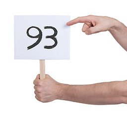 Image showing Sign with a number, 93