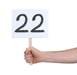 Image showing Sign with a number, 22