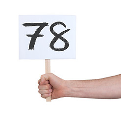 Image showing Sign with a number, 78