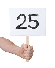 Image showing Sign with a number, 25