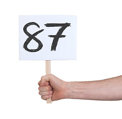 Image showing Sign with a number, 87