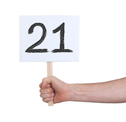 Image showing Sign with a number, 21