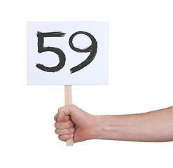 Image showing Sign with a number, 59