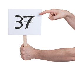 Image showing Sign with a number, 37