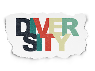 Image showing Finance concept: Diversity on Torn Paper background