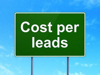 Image showing Business concept: Cost Per Leads on road sign background